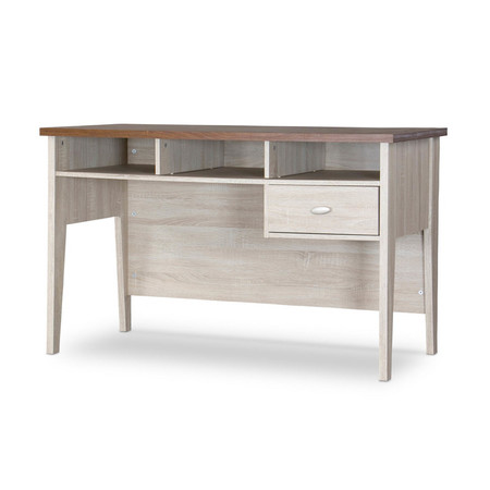BAXTON STUDIO Table Desk, 29.50 in H, Engineered Wood, Metal 108-5433